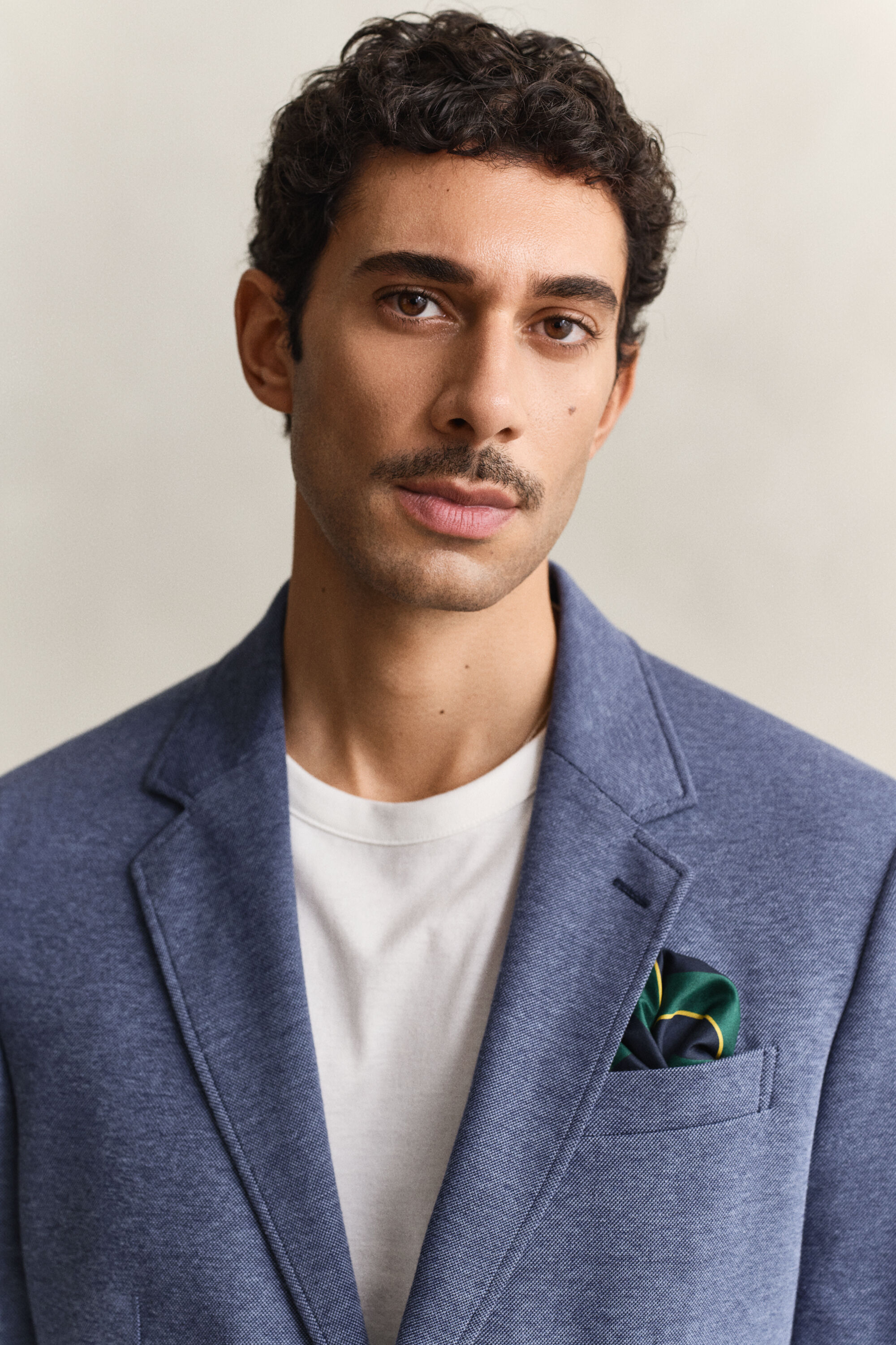 Tweekleurige piquéjersey blazer