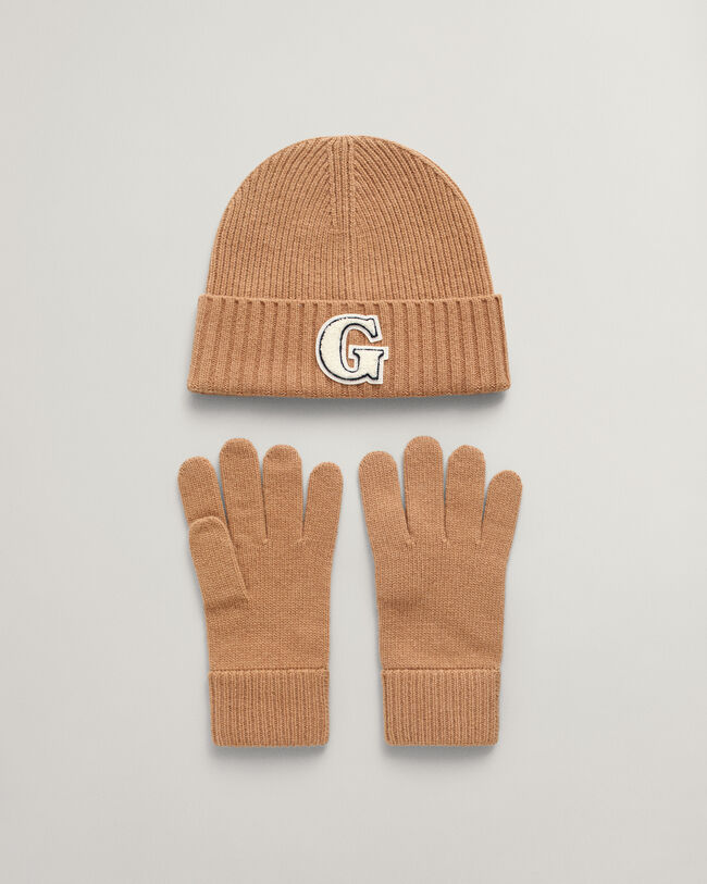 Cadeauset met G-badge beanie & handschoenen