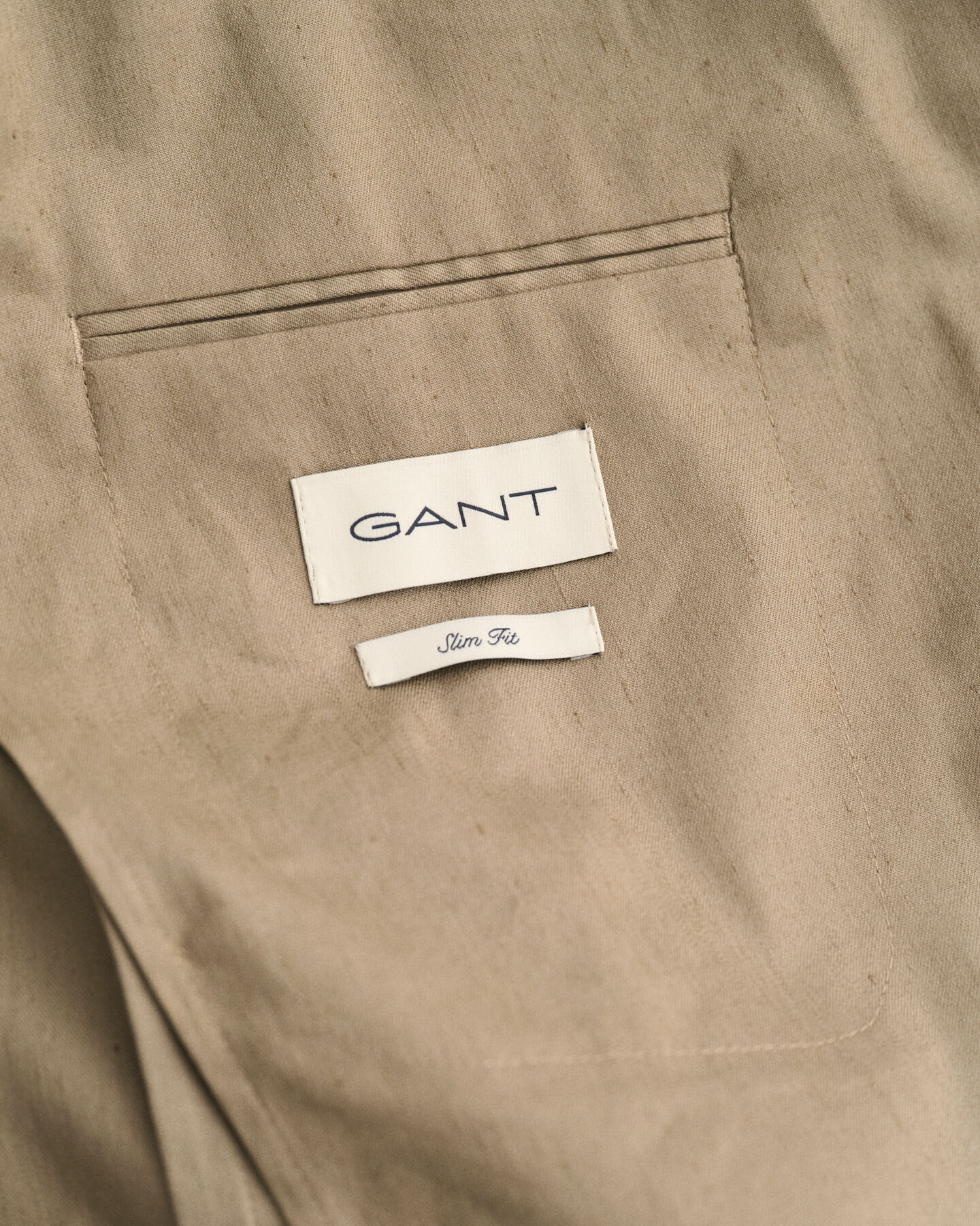 Kostuumblazer van katoen en linnen