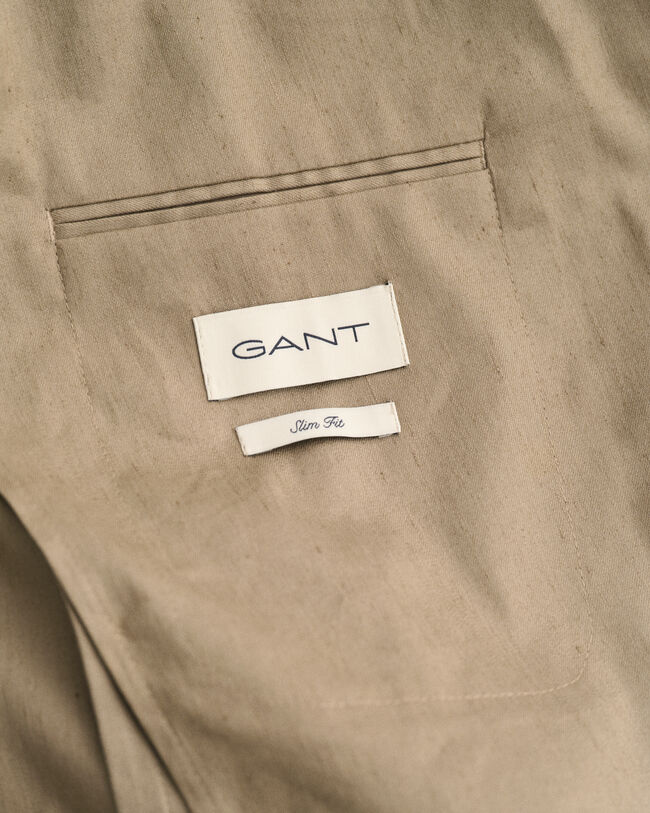 Kostuumblazer van katoen en linnen