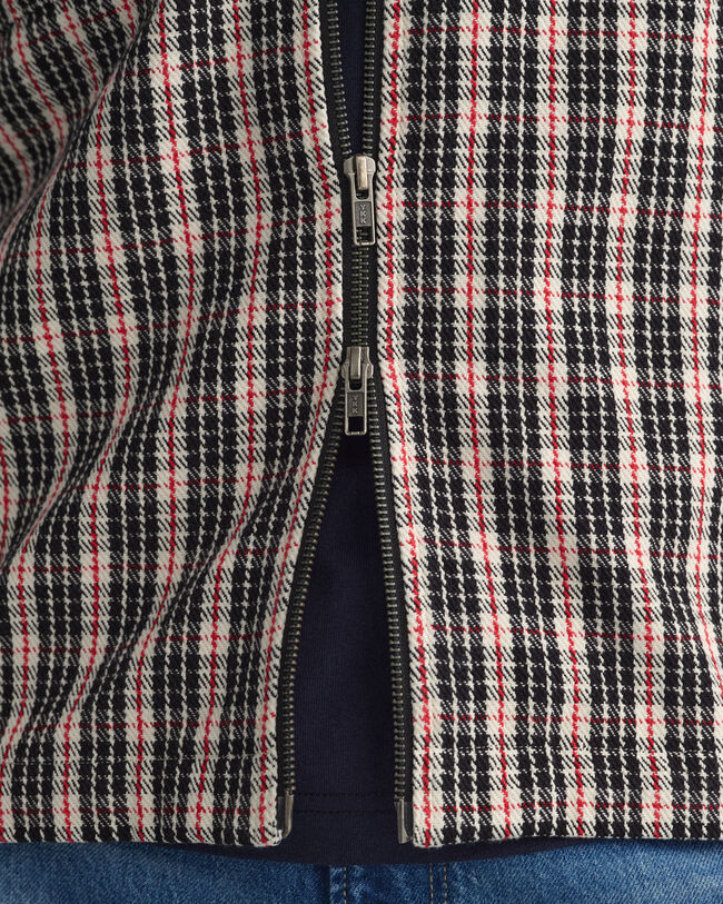 Relaxed Fit overhemd van zware kwaliteit keperstof met ritssluiting