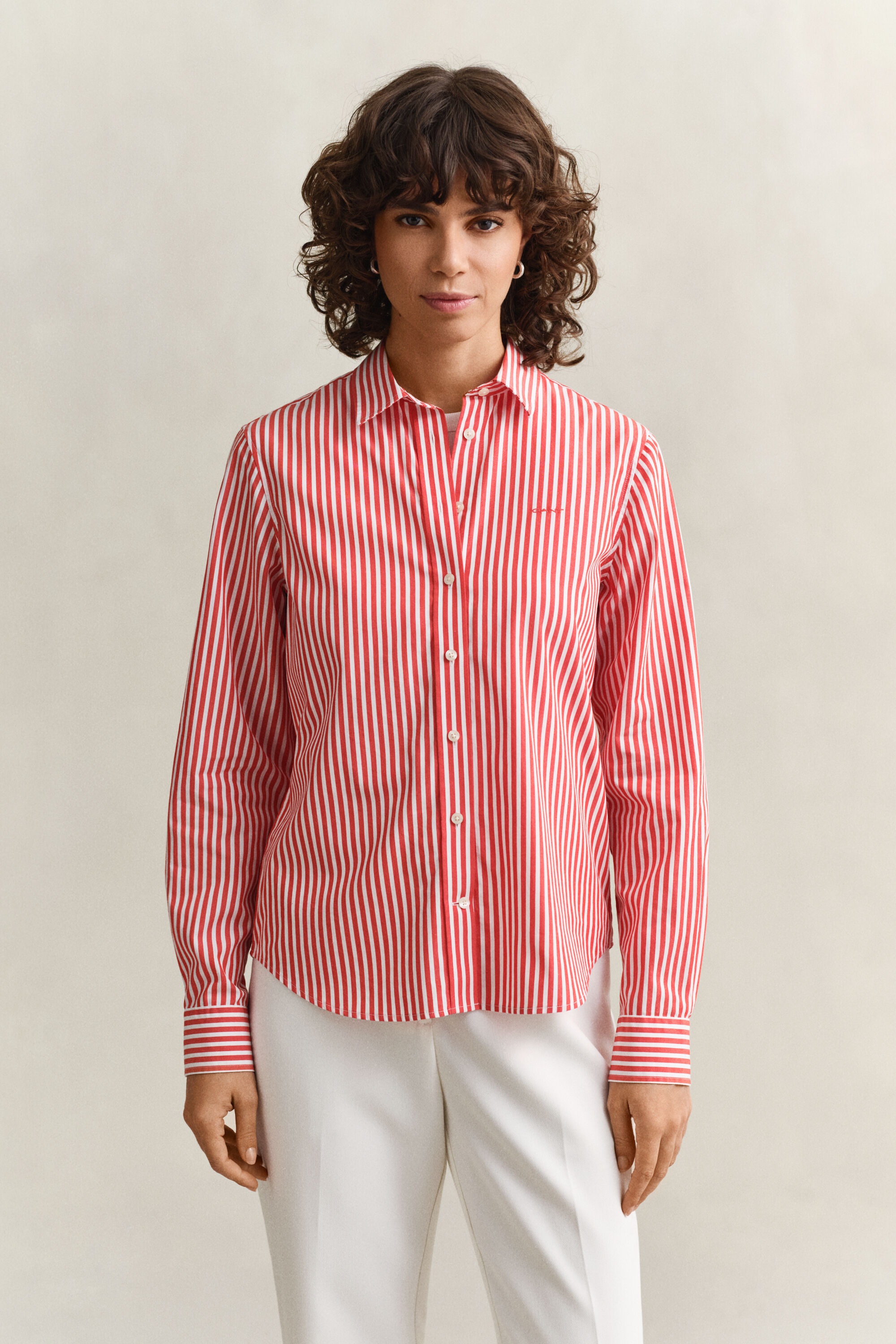 Regular Fit Classic gestreept overhemd van poplin