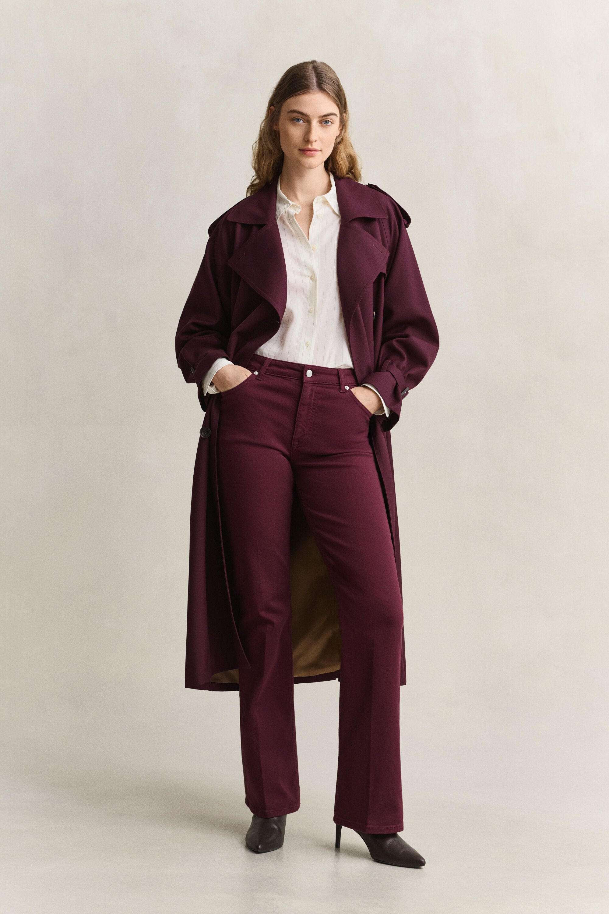 Trenchcoat van wolmix