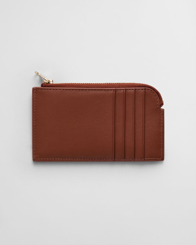 Leren kaarthouder met rits