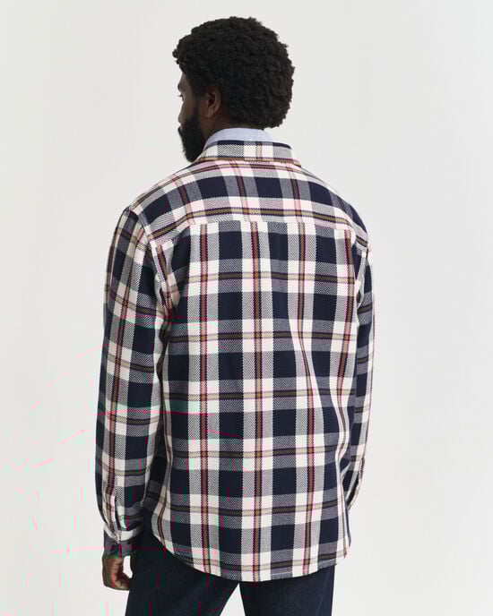 Geruit overshirt van zware keperstof