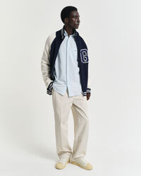 Regular Fit gestreept overhemd van katoen en linnen