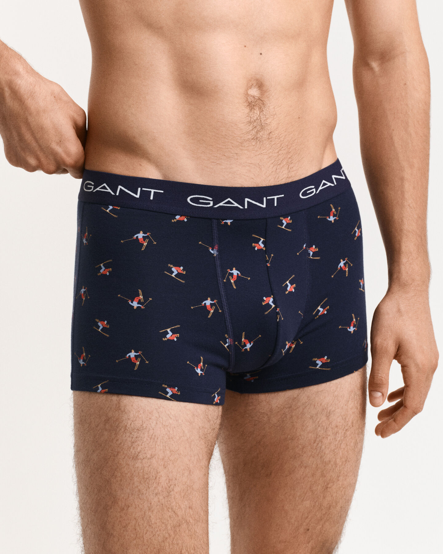 Set van drie boxershorts met ski&euml;rprint in geschenkverpakking