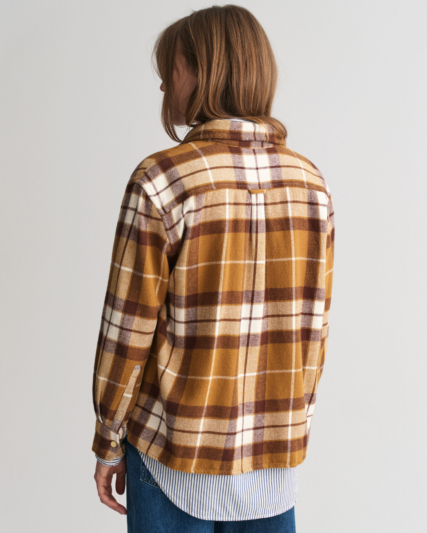 Flanellen overshirt met ruiten