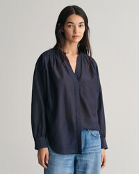 Blouse van katoen en zijde