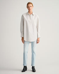 Oversized krijtstreepoverhemd