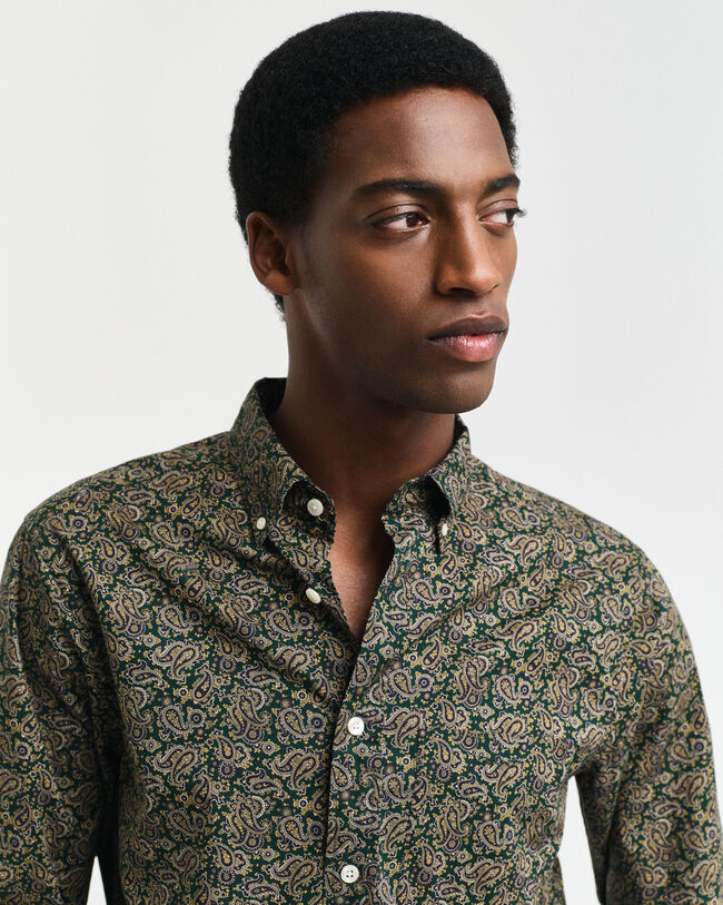 Regular Fit overhemd met paisleyprint