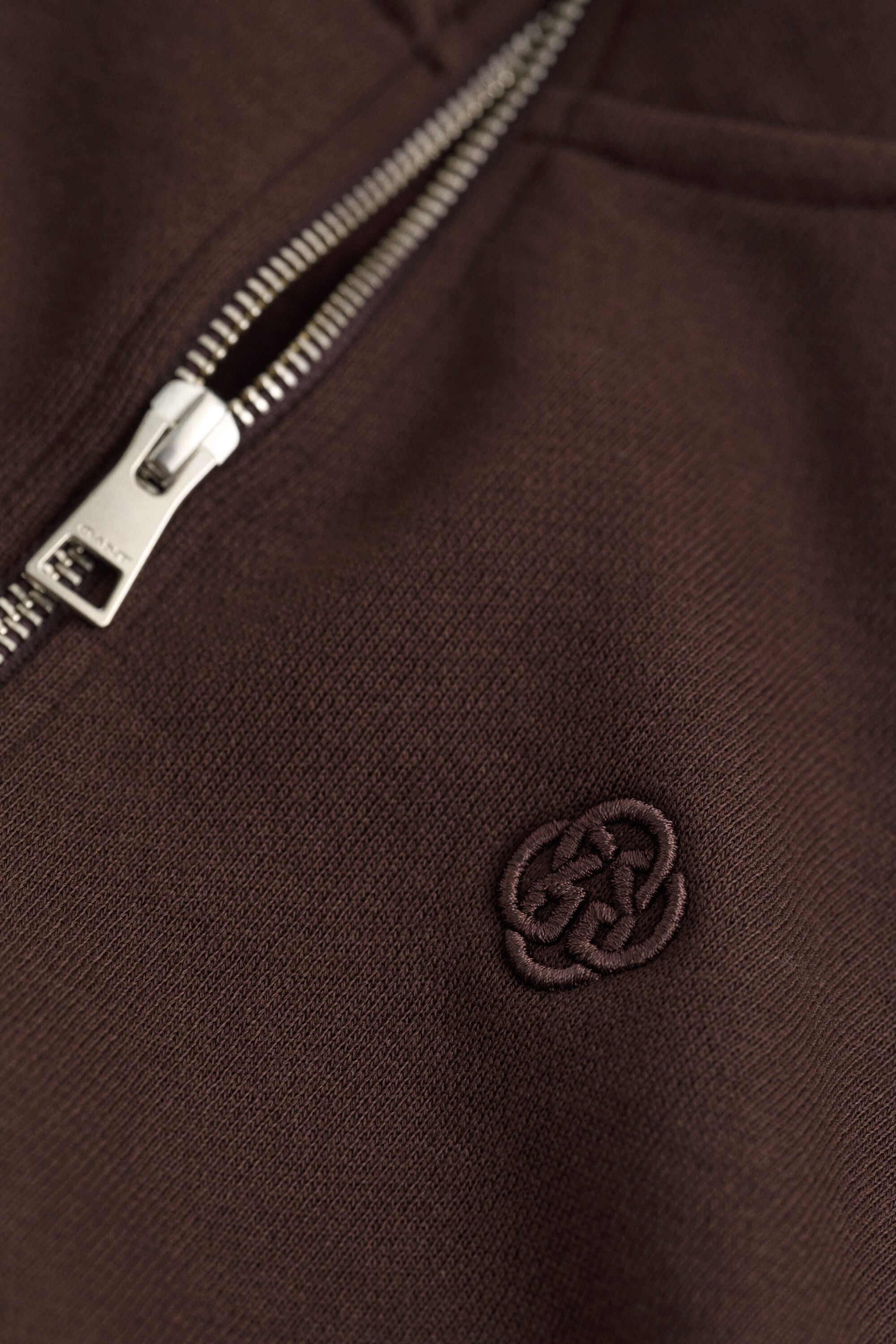 Geborduurd sweatshirt met korte rits