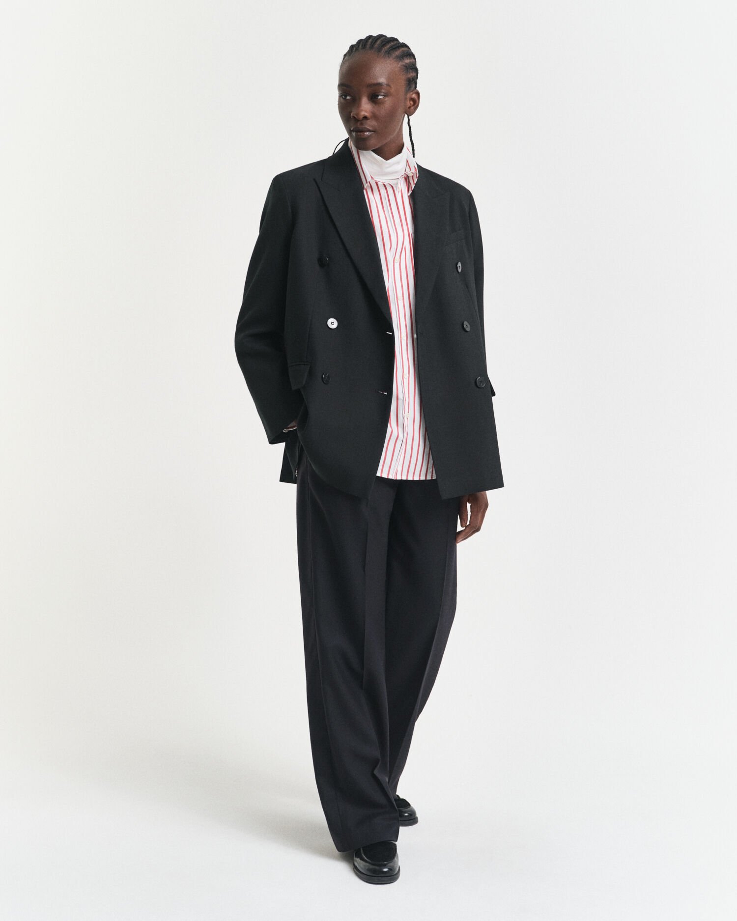 Relaxed Fit Classic overoverhemd van poplin met strepen