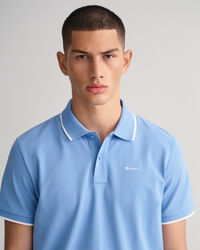 Contrast Tipped piqu&eacute; poloshirt