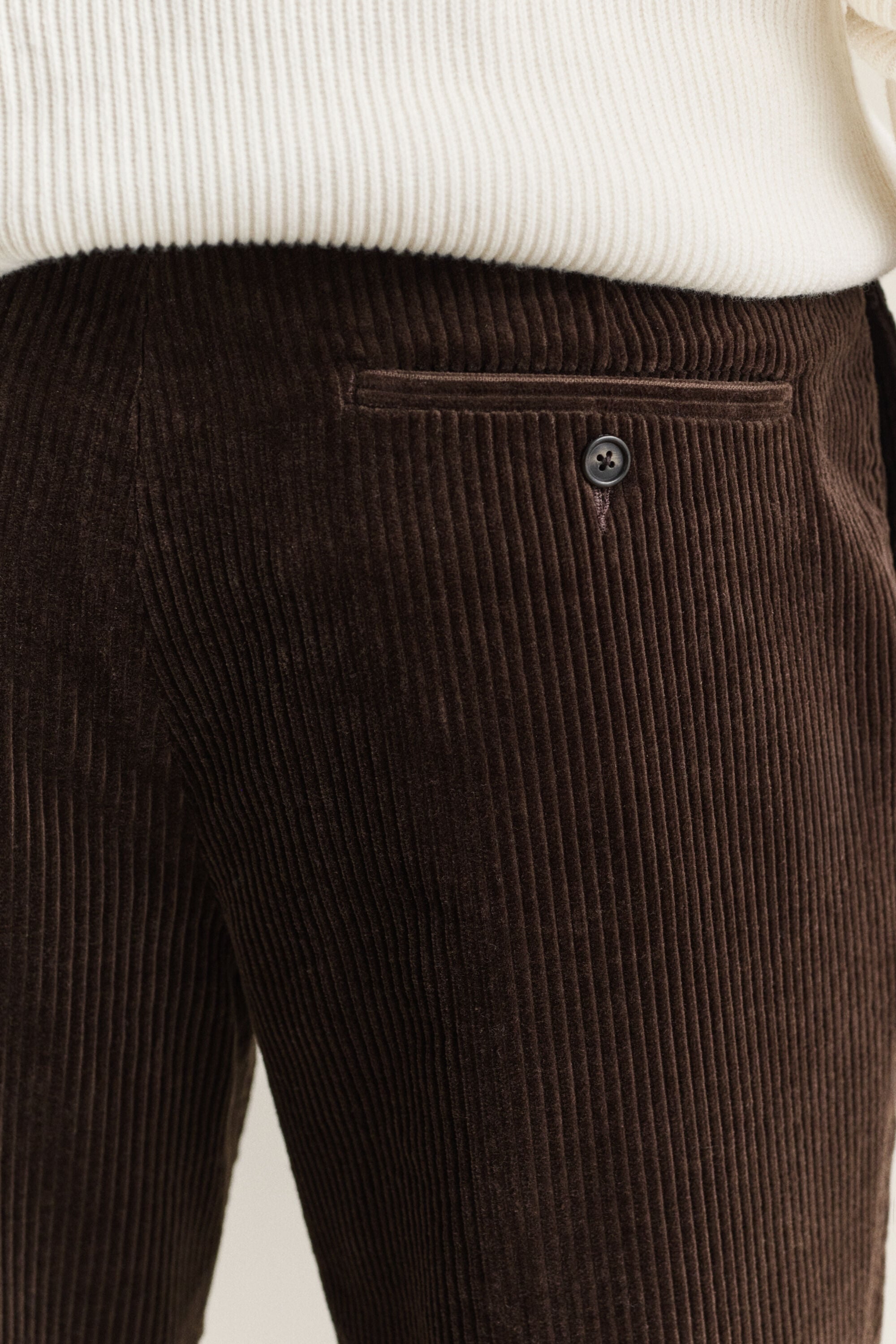 Corduroy kostuumbroek
