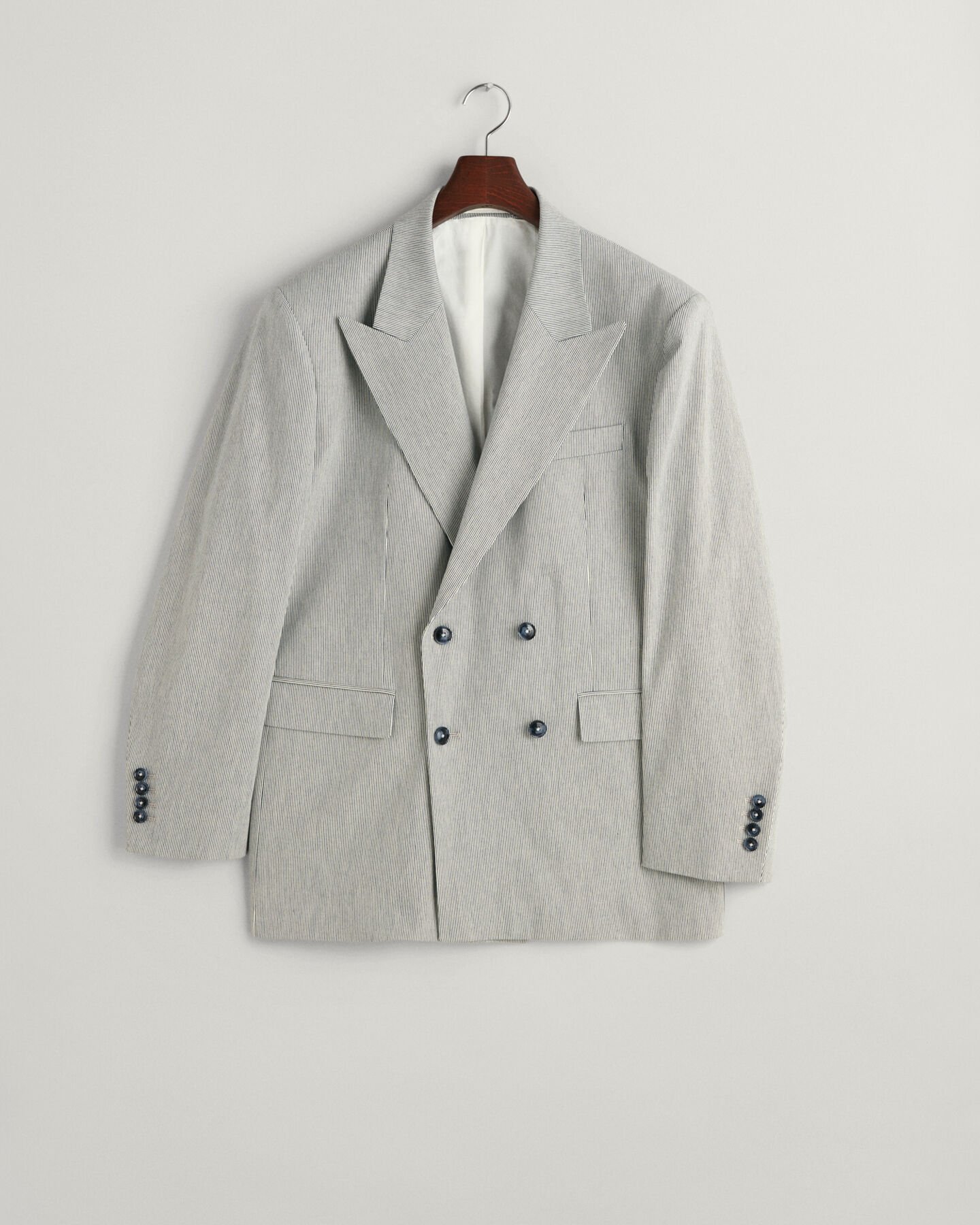Oversized gestreepte double-breasted blazer