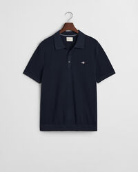 Micro Textured poloshirt van katoen