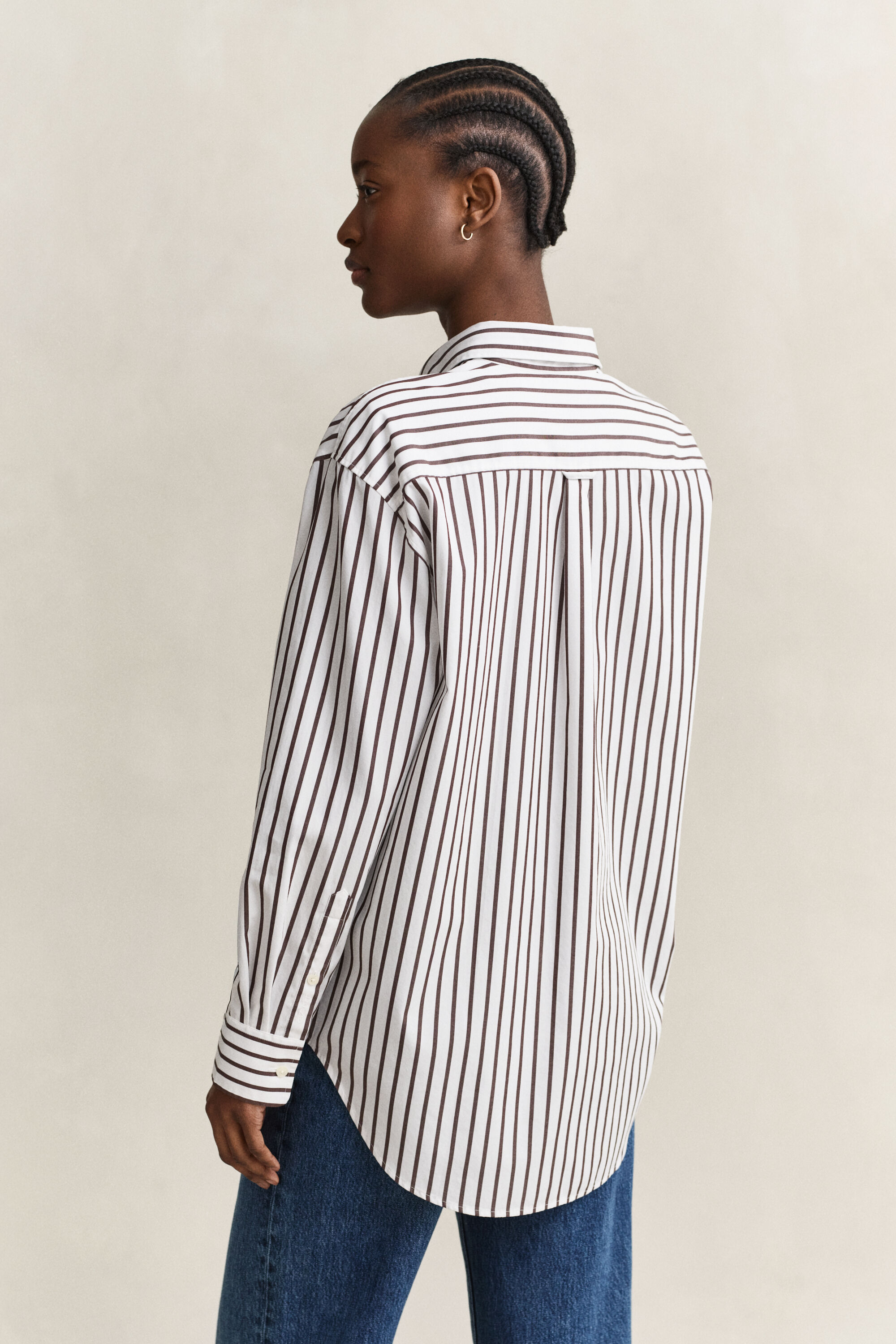Relaxed Fit klassiek gestreept overhemd van poplin