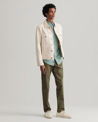 Hallden Slim Fit chino van keperstof