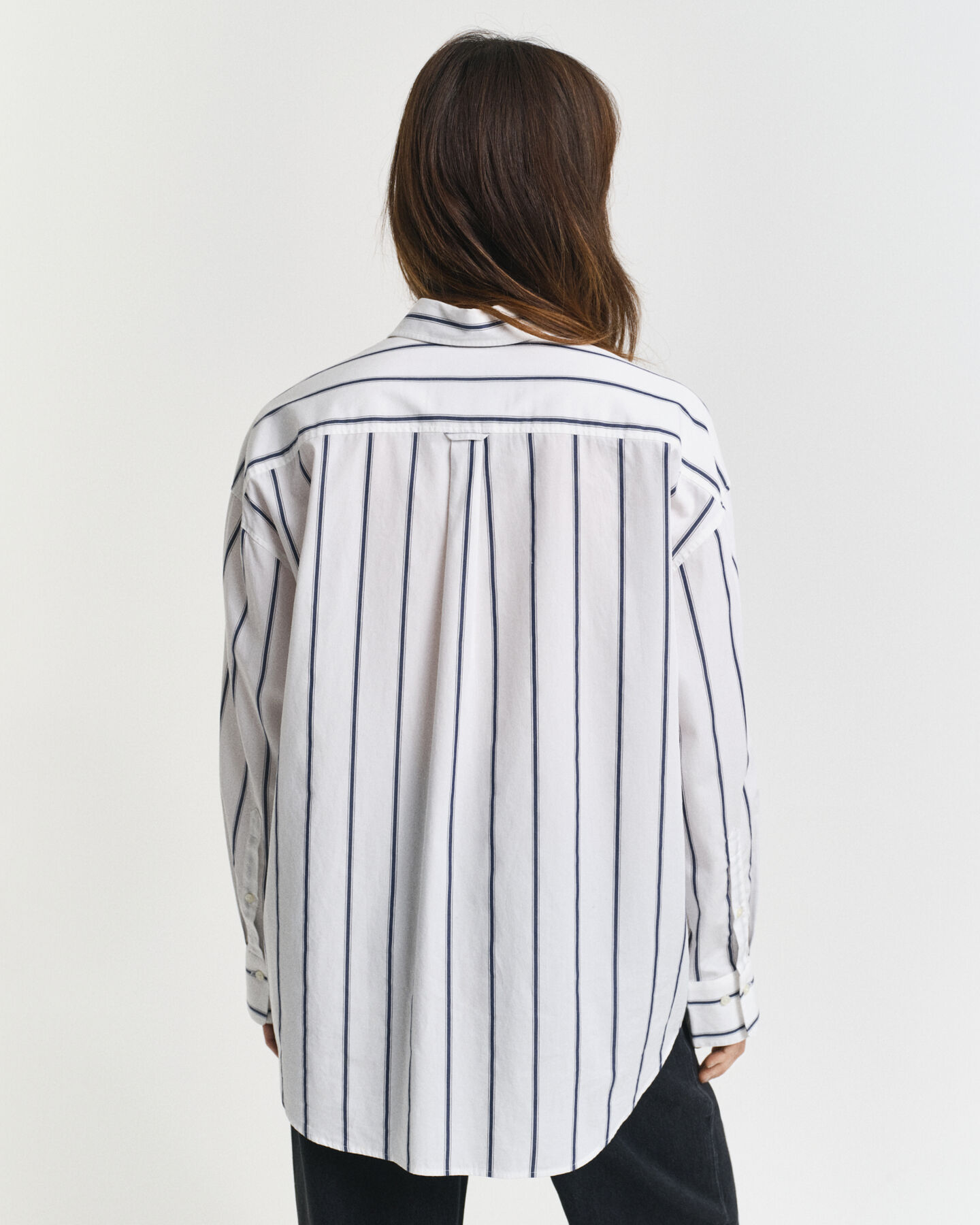 Oversized Classic gestreept overhemd van poplin