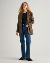 Oversized geruite blazer