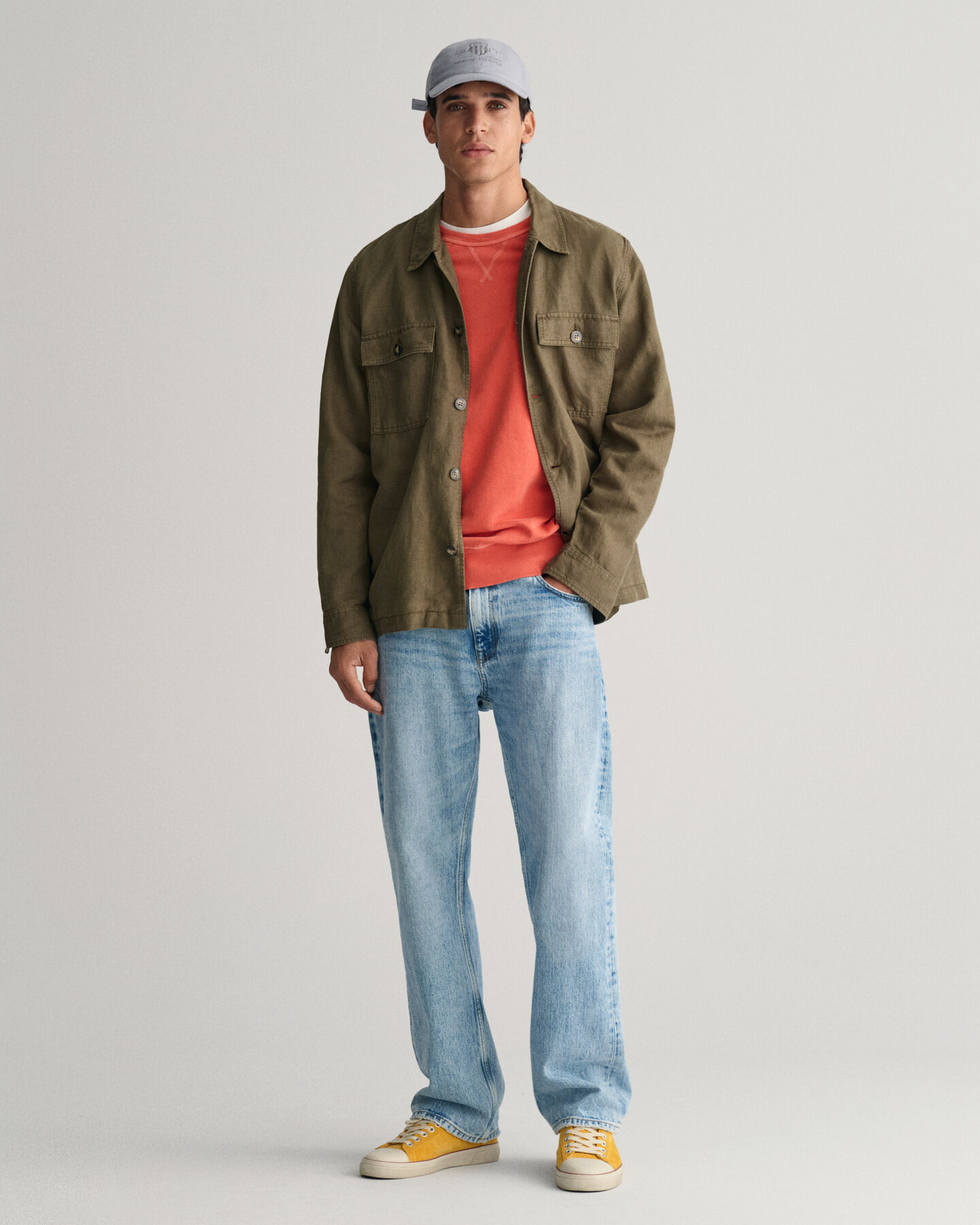 Sunfaded sweatshirt met ronde hals