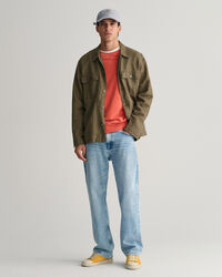 Sunfaded sweatshirt met ronde hals