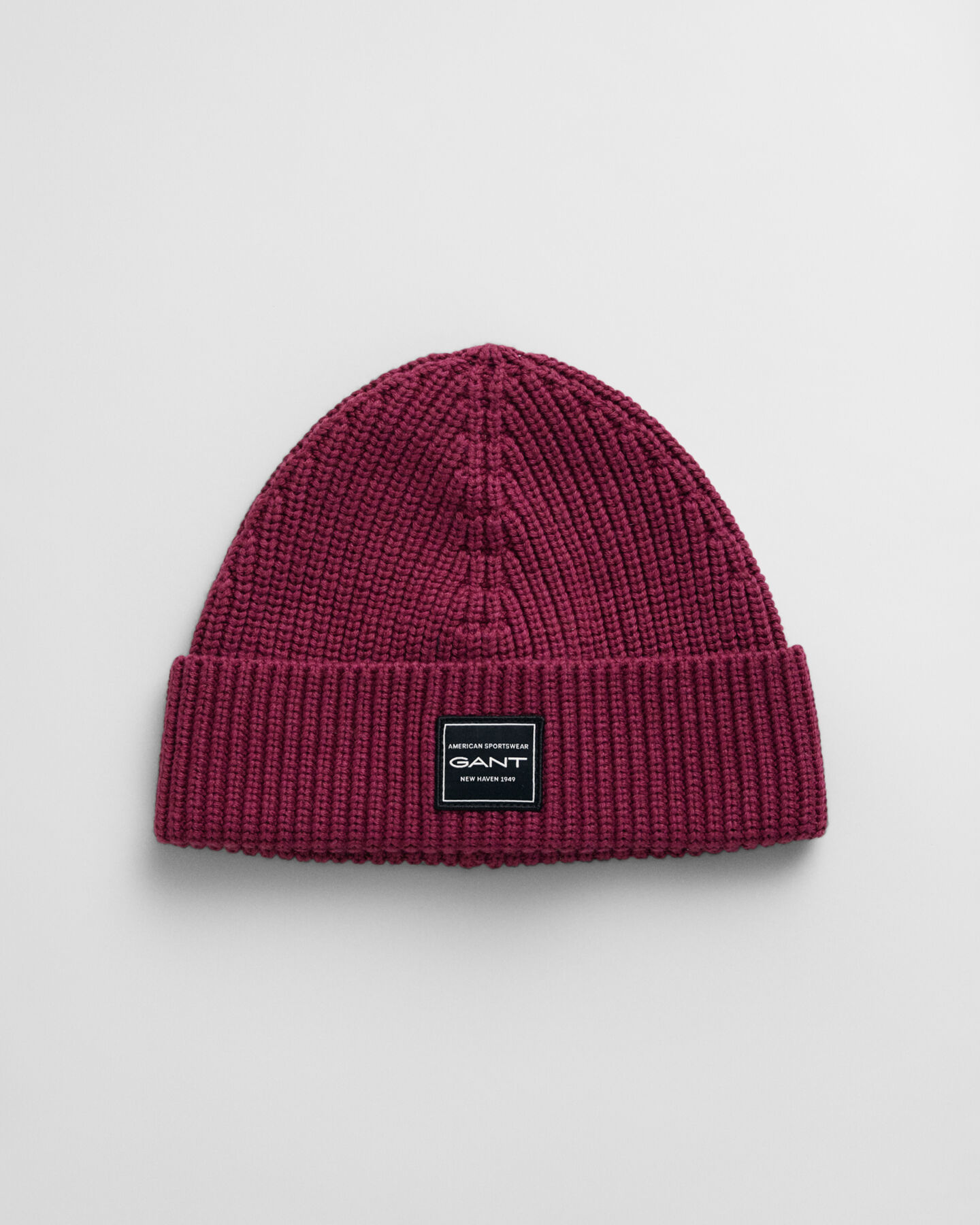 Beanie van ribkatoen