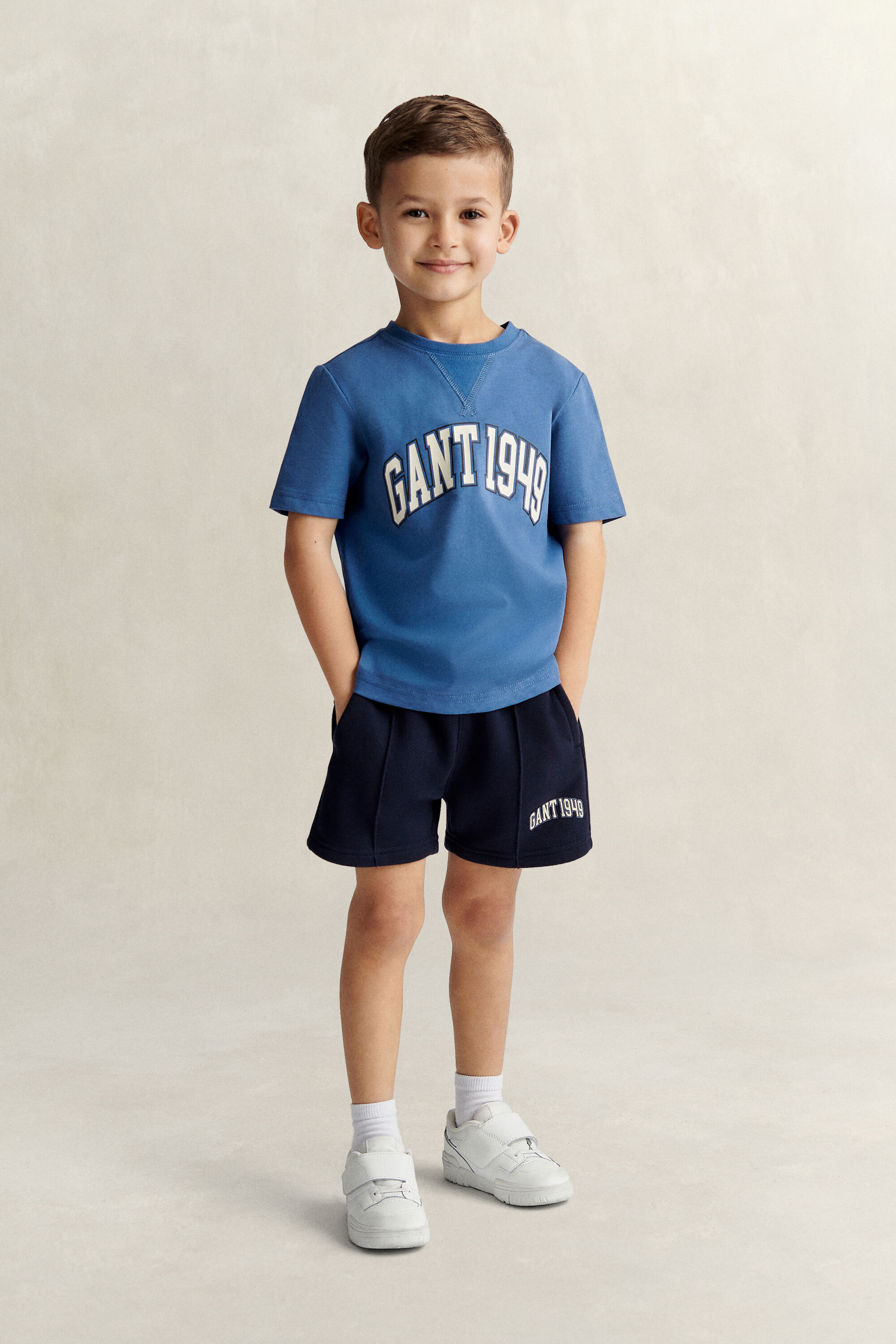 Boys Textured short met rib