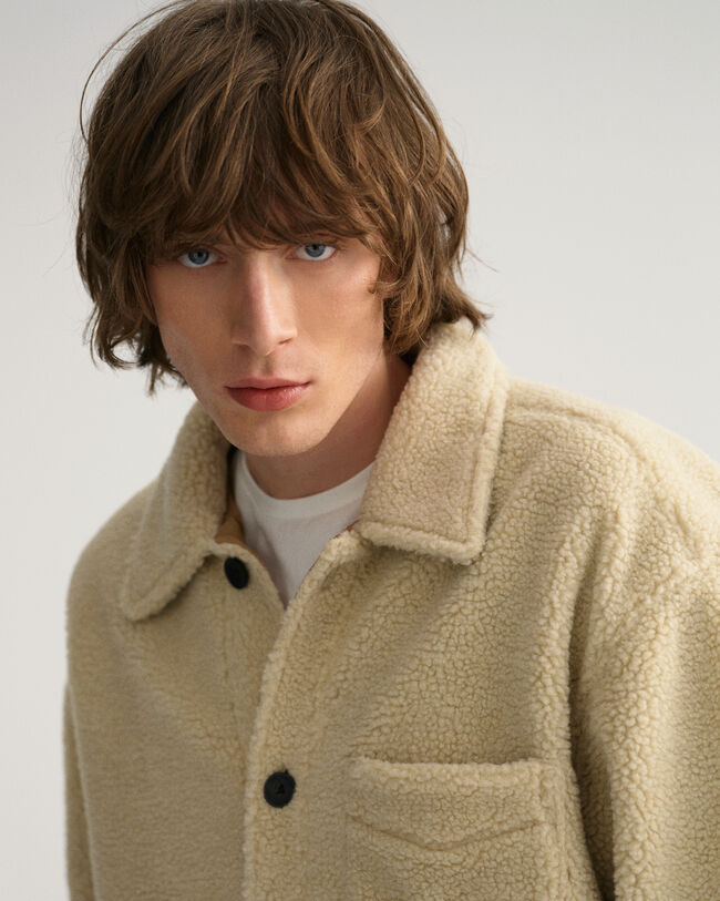 Oversized Sherpa overshirt