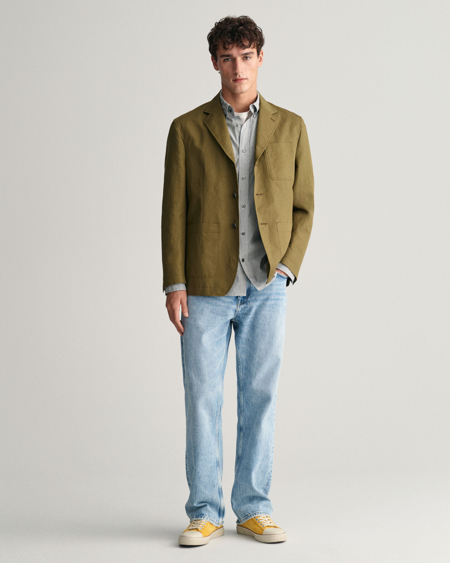 Regular Fit katoenen blazer