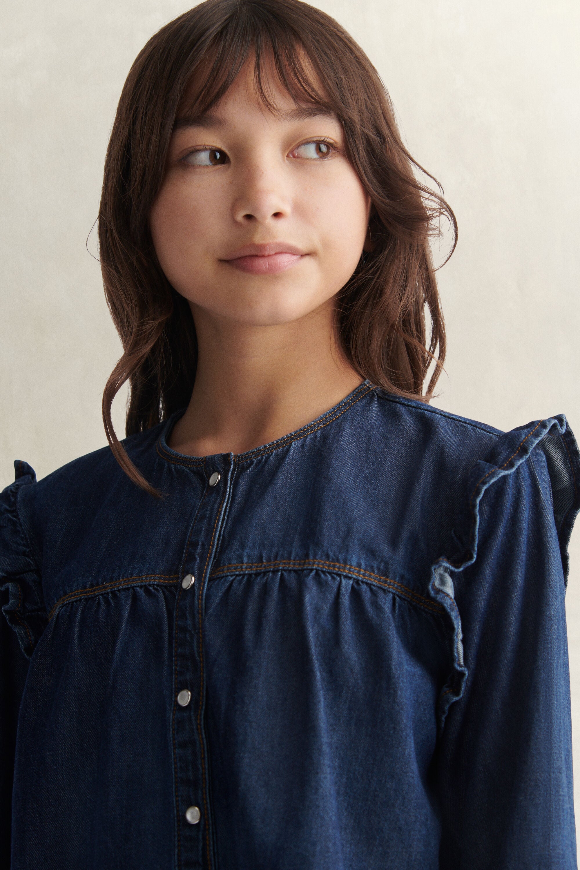 Denim hemd voor tienermeisjes