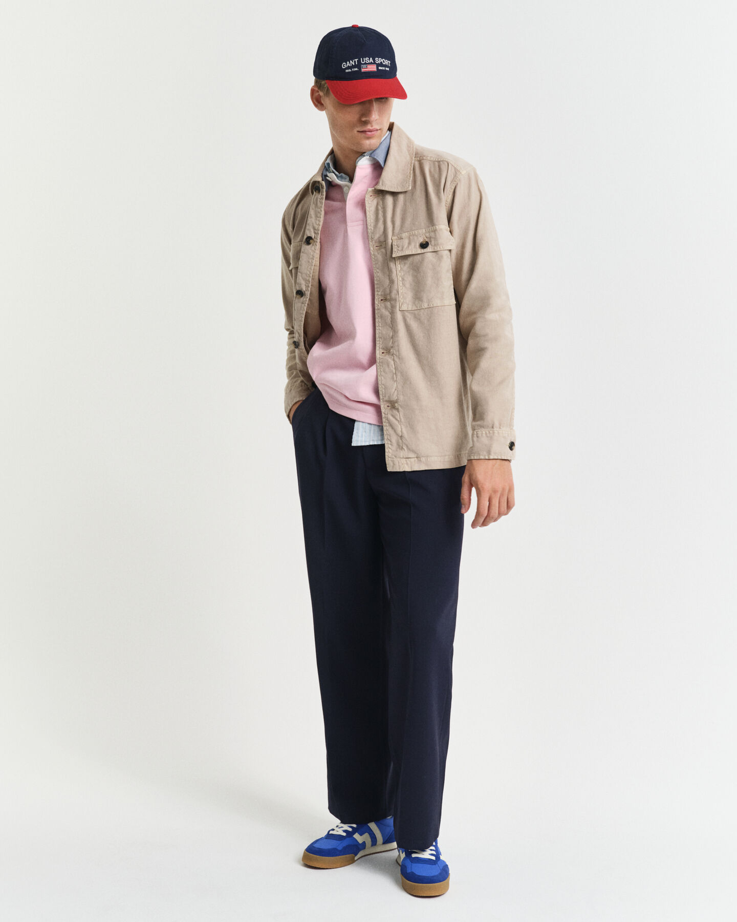 Regular Fit overshirt van katoen en linnen