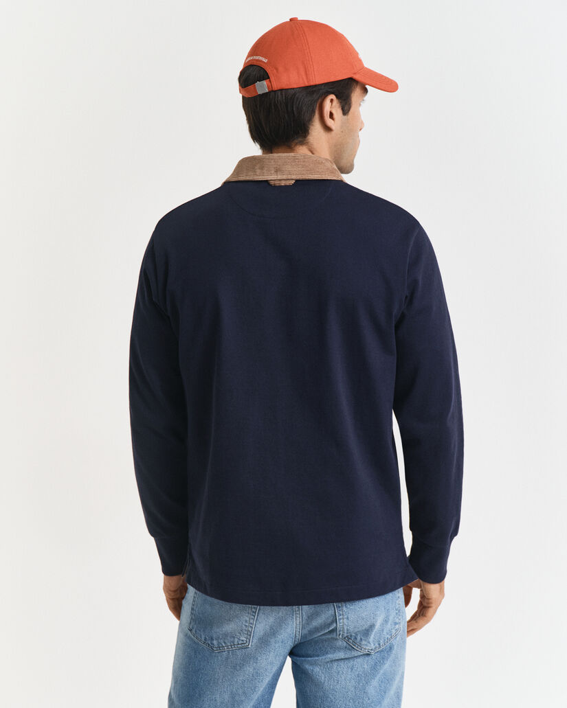 Heavy Rugger met corduroy kraag