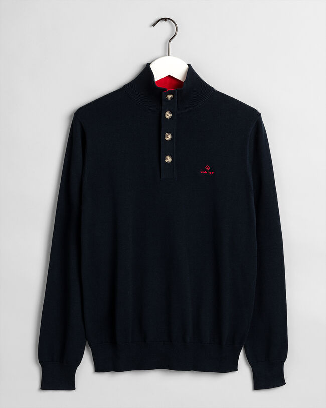 Sporty trui met halve col