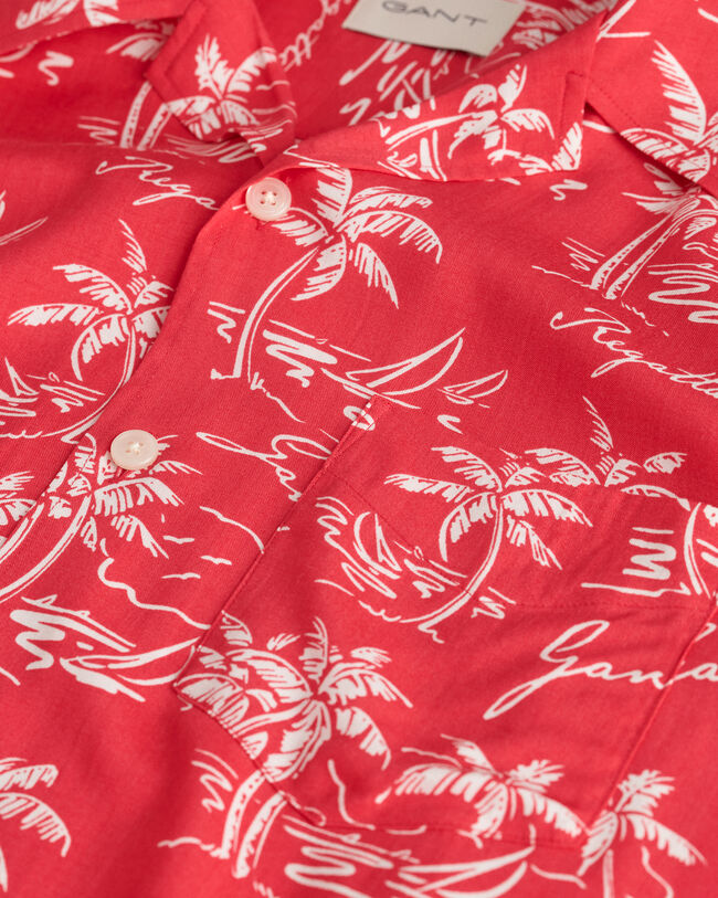 Relaxed Fit Island Print overhemd