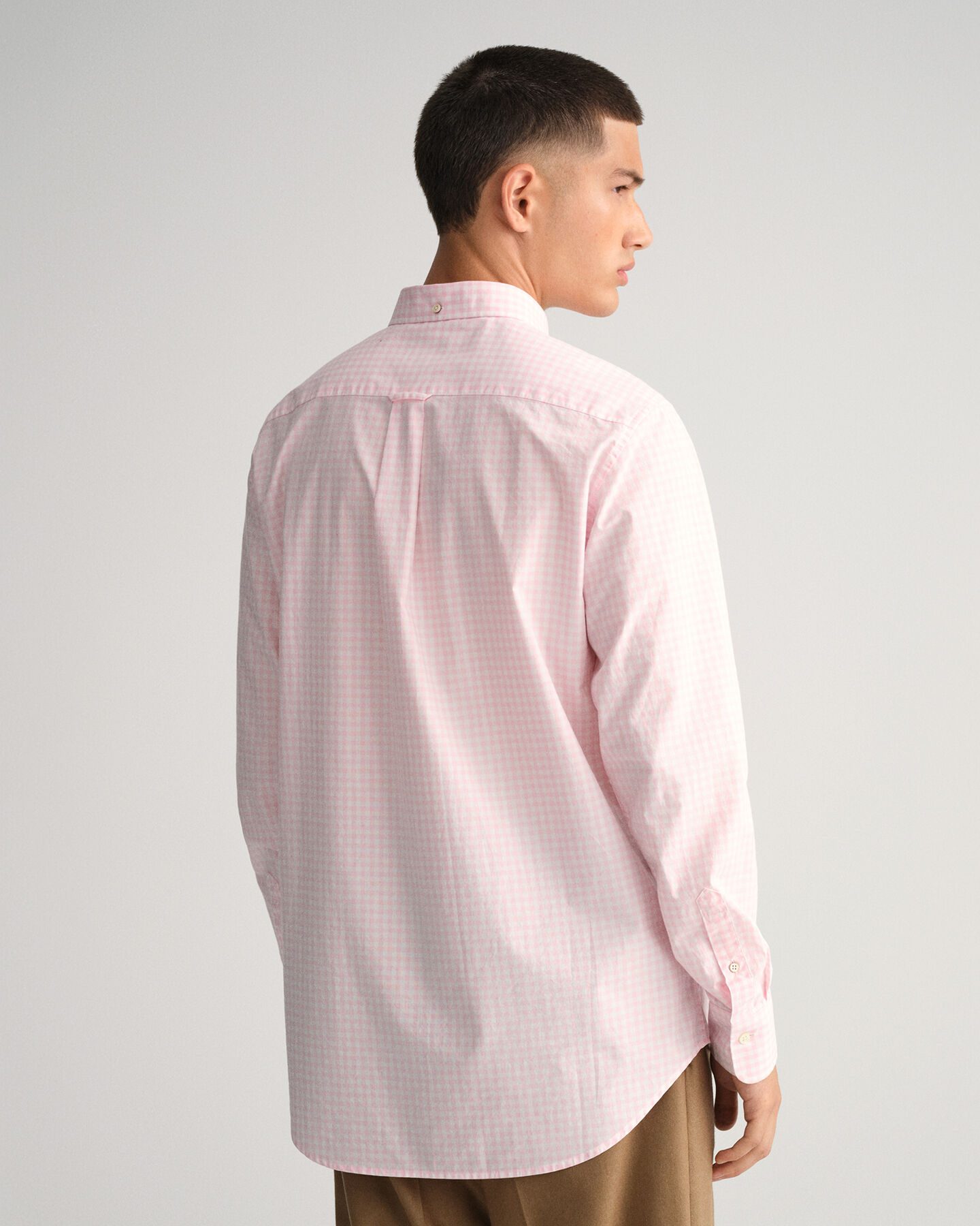 Regular Fit poplin overhemd met Gingham-ruitje