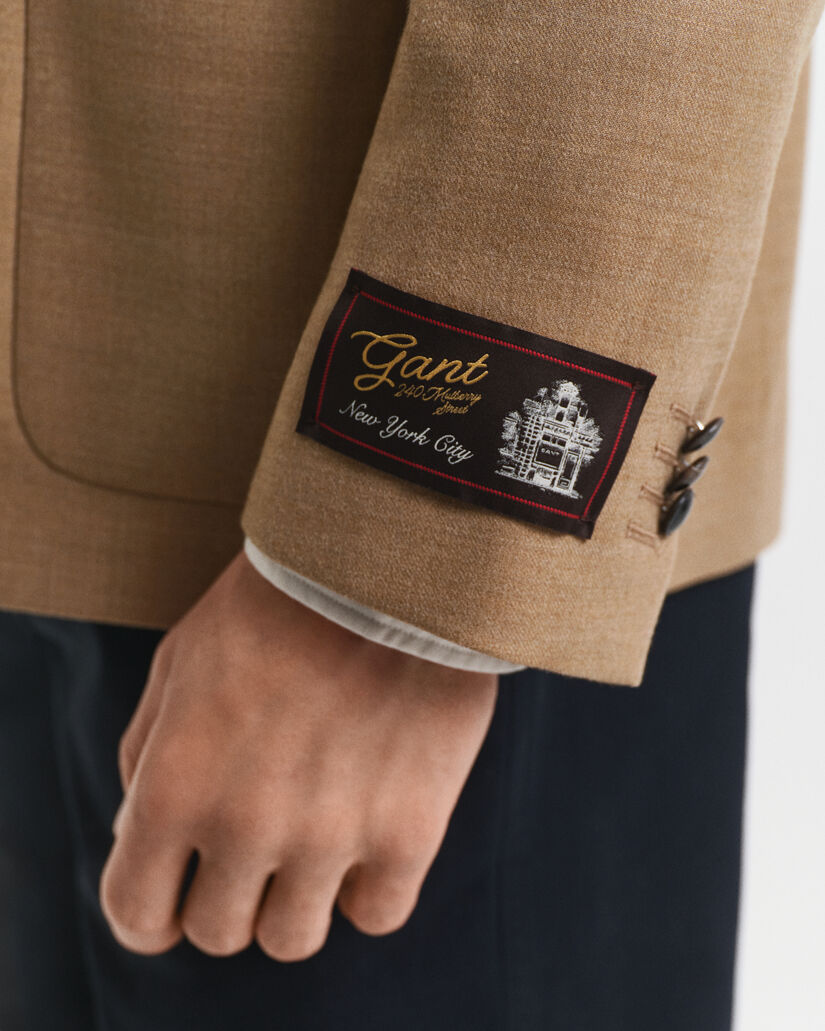 Flanellen Camel Club blazer