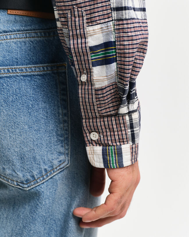 Remake Relaxed Fit Patchwork overhemd