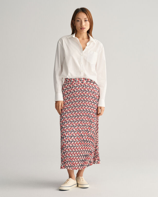 Plooirok met geometrische print