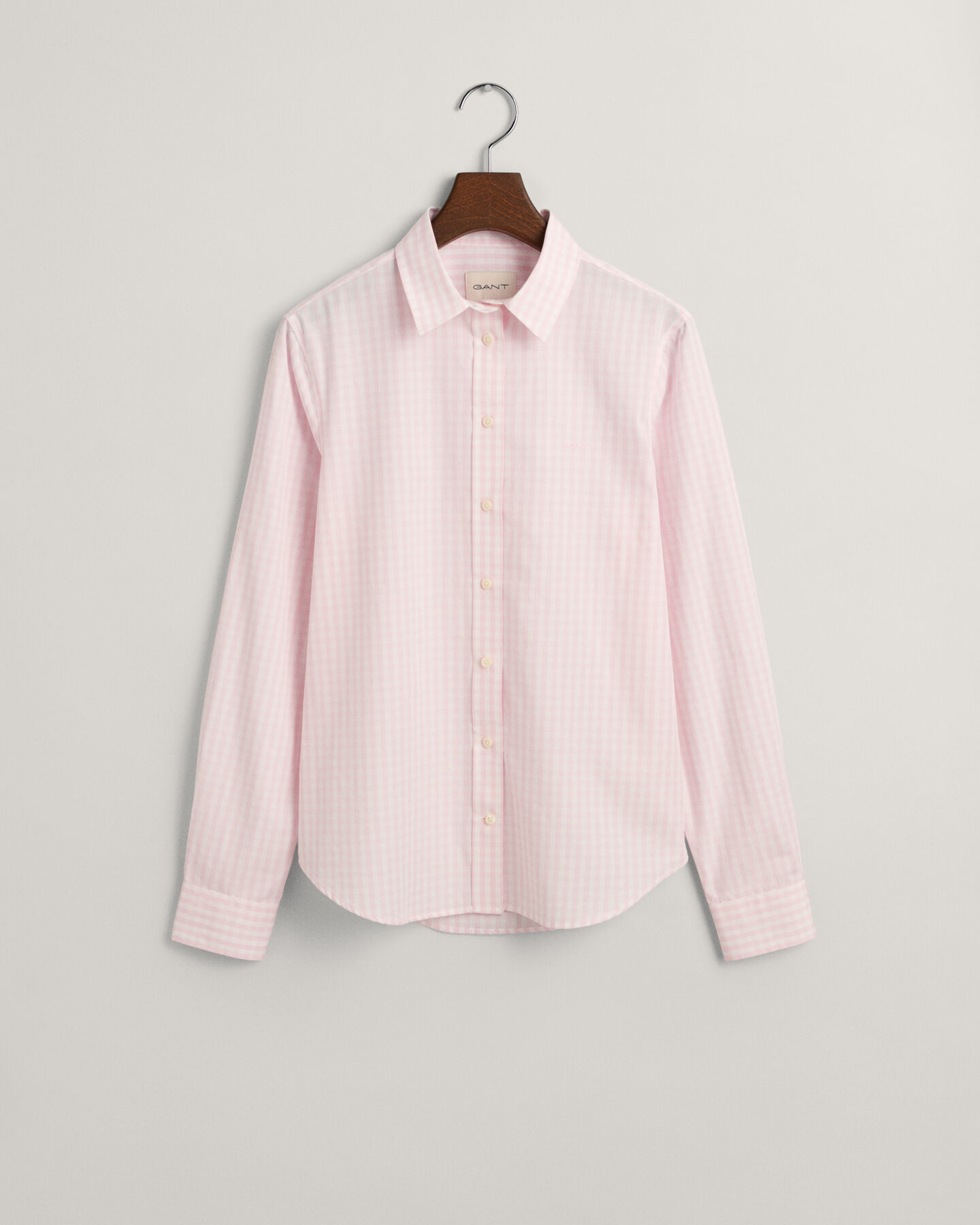Regular Fit poplin overhemd met Gingham-ruitje