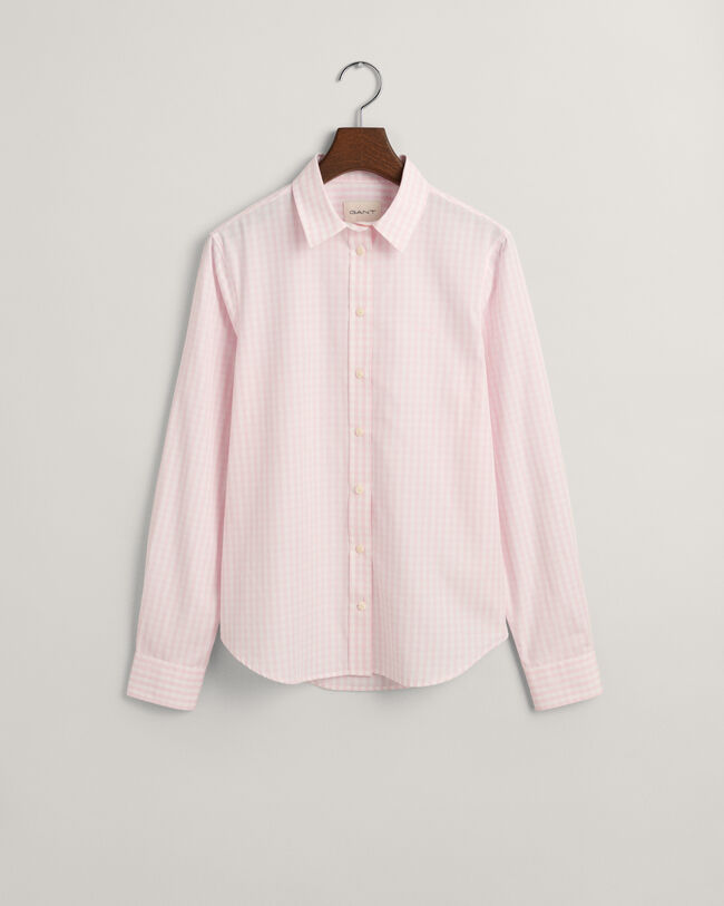 Regular Fit poplin overhemd met Gingham-ruitje