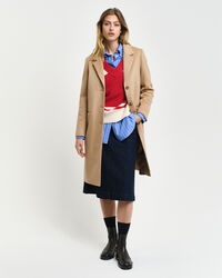 Klassieke Tailored Fit wollen jas