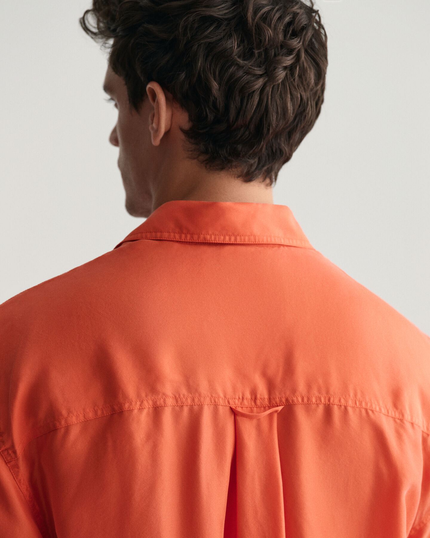 Relaxed Fit Washed Silk overhemd met korte mouwen