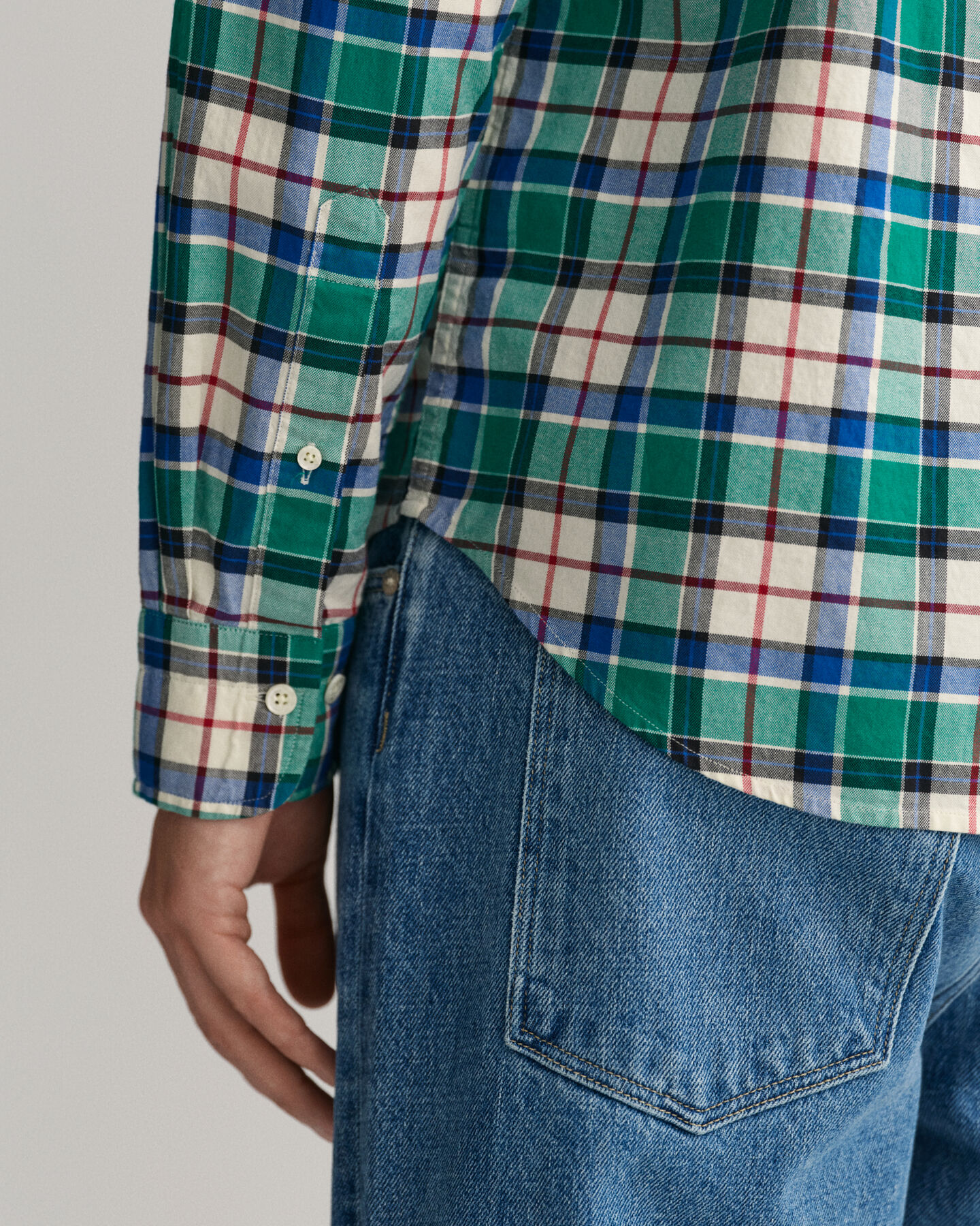 Regular Fit geruit Oxford-overhemd