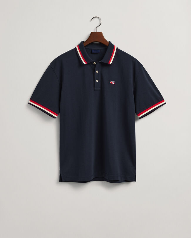 Retro Flag piqu&eacute; poloshirt