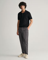 Polosweater met pointelletextuur