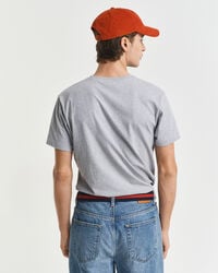 Slim Fit Shield T-shirt met V-hals