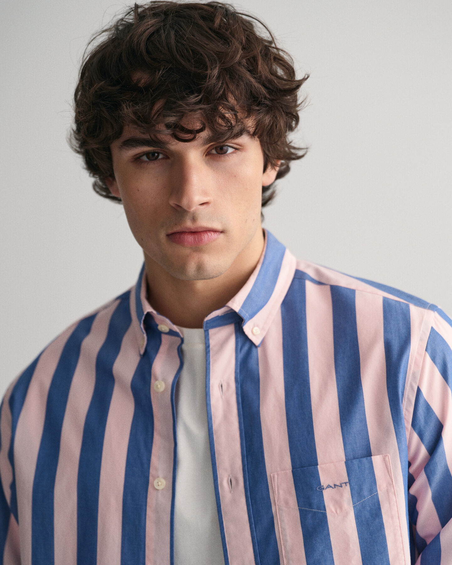 Regular Fit Parasol Striped overhemd van poplin