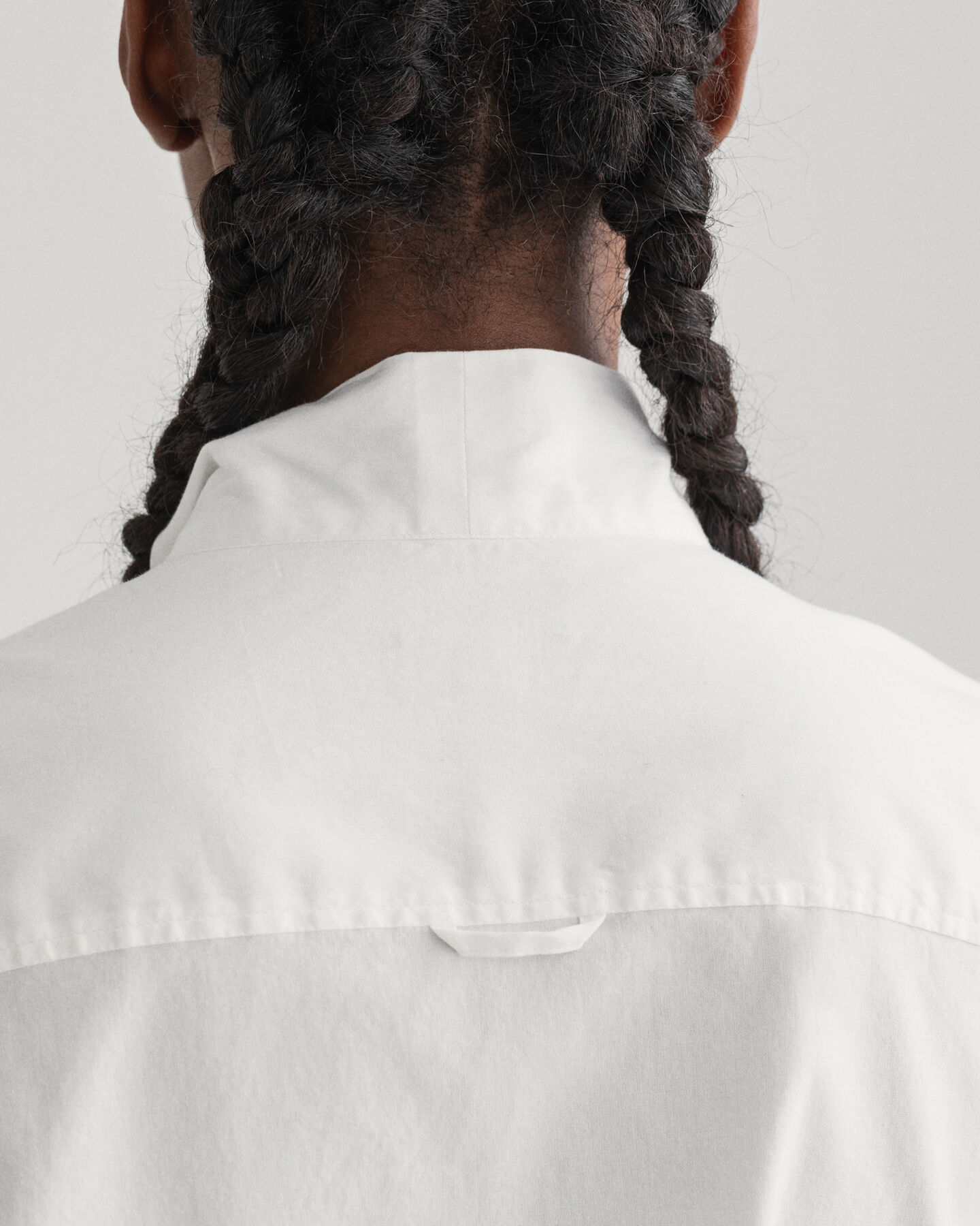 Oxford-overhemd met pofmouwen en strik